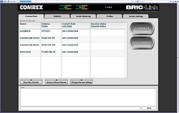 BRIC-Link II browser interface "Connection Screen" 